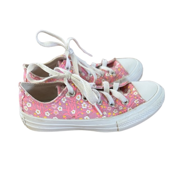 Converse girls pink floral Chuck Taylor All Star running shoes Size 11.5 - Picture 3 of 4